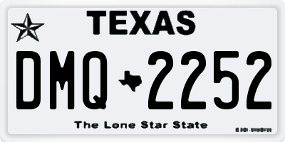 TX license plate DMQ2252