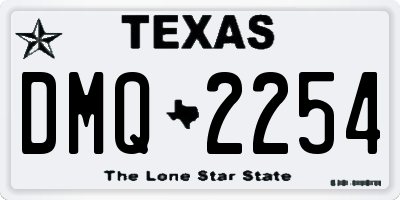 TX license plate DMQ2254