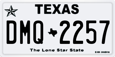 TX license plate DMQ2257