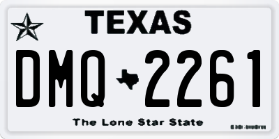 TX license plate DMQ2261