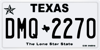 TX license plate DMQ2270