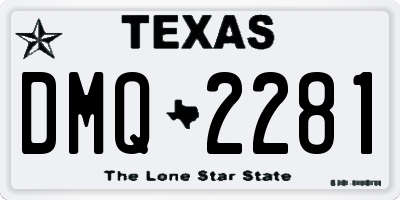 TX license plate DMQ2281