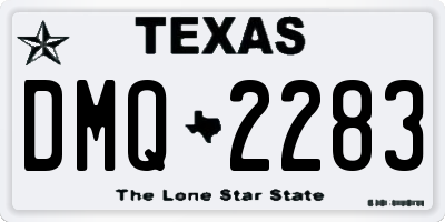 TX license plate DMQ2283