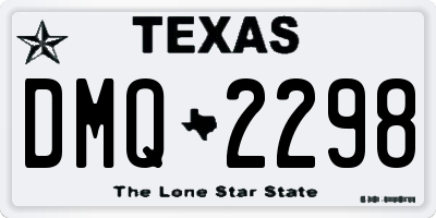 TX license plate DMQ2298