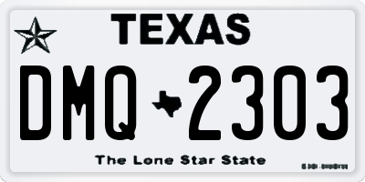 TX license plate DMQ2303