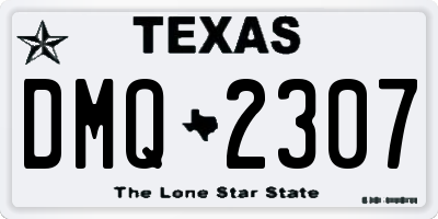 TX license plate DMQ2307