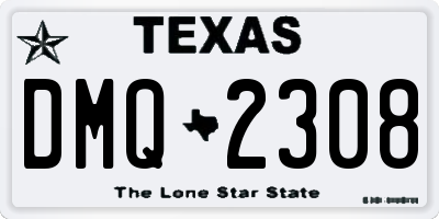 TX license plate DMQ2308