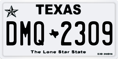 TX license plate DMQ2309