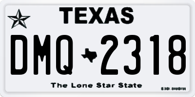 TX license plate DMQ2318