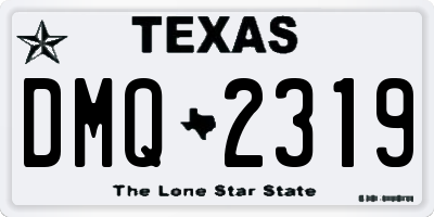 TX license plate DMQ2319