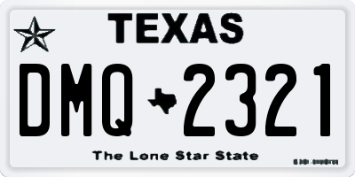TX license plate DMQ2321