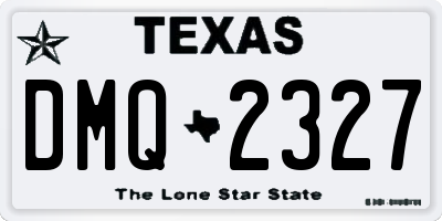 TX license plate DMQ2327