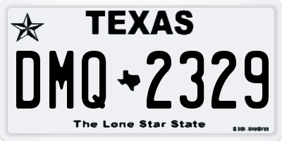 TX license plate DMQ2329