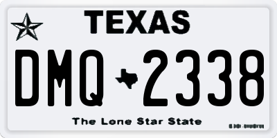 TX license plate DMQ2338