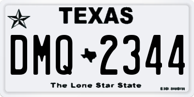 TX license plate DMQ2344