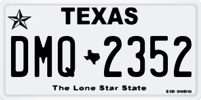 TX license plate DMQ2352