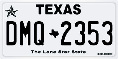 TX license plate DMQ2353