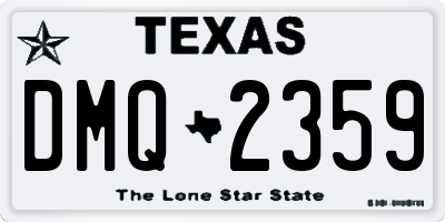 TX license plate DMQ2359