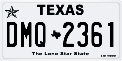 TX license plate DMQ2361