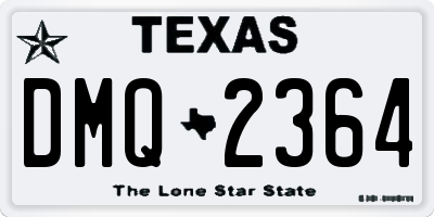 TX license plate DMQ2364