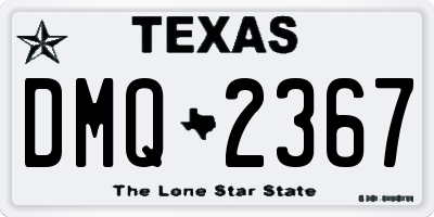 TX license plate DMQ2367