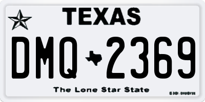 TX license plate DMQ2369