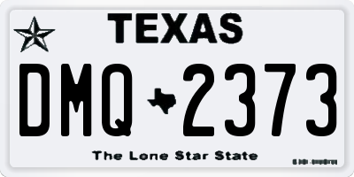 TX license plate DMQ2373