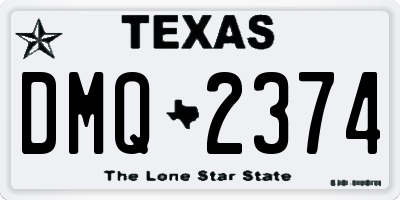 TX license plate DMQ2374