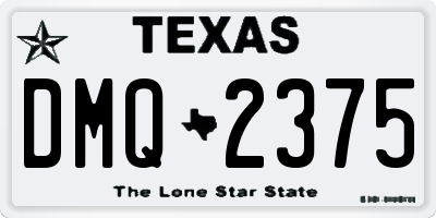 TX license plate DMQ2375