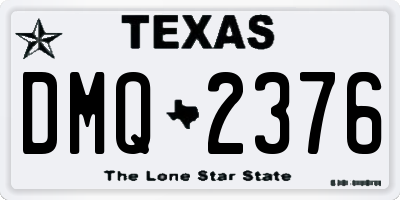 TX license plate DMQ2376