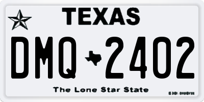 TX license plate DMQ2402