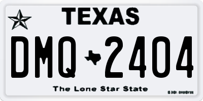 TX license plate DMQ2404