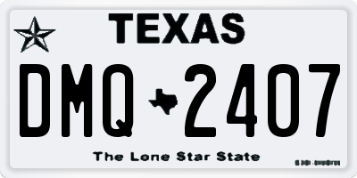 TX license plate DMQ2407