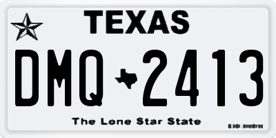 TX license plate DMQ2413
