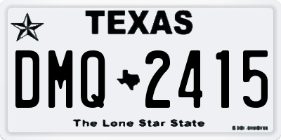 TX license plate DMQ2415