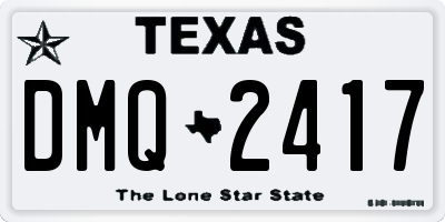 TX license plate DMQ2417