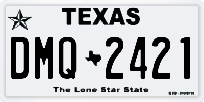 TX license plate DMQ2421