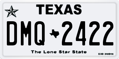 TX license plate DMQ2422