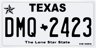 TX license plate DMQ2423