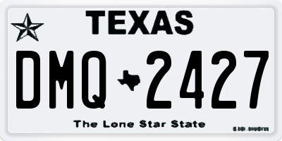 TX license plate DMQ2427
