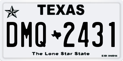 TX license plate DMQ2431
