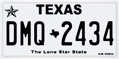 TX license plate DMQ2434