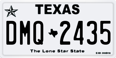 TX license plate DMQ2435