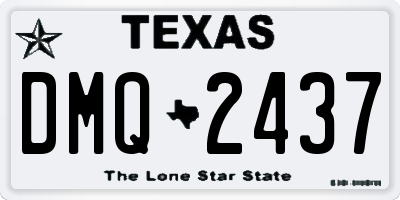 TX license plate DMQ2437