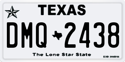 TX license plate DMQ2438