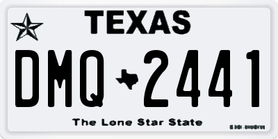 TX license plate DMQ2441