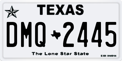 TX license plate DMQ2445