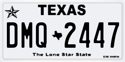 TX license plate DMQ2447