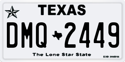 TX license plate DMQ2449
