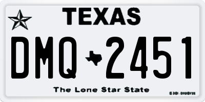TX license plate DMQ2451